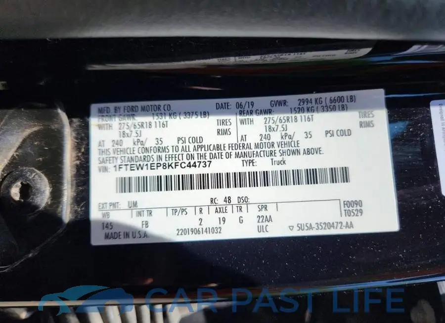 1FTEW1EP8KFC44737# 12