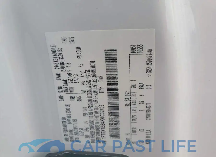 1FTEX1EB4KKC32495# 12