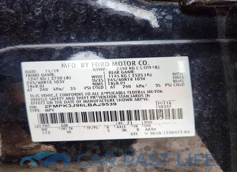 2FMPK3J96LBA29539# 13