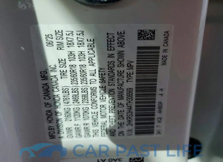 2HKRS3H44TH306569# 12