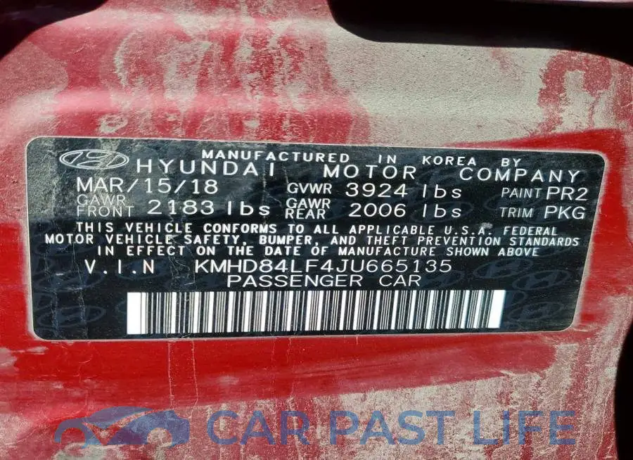 KMHD84LF4JU665135# 12