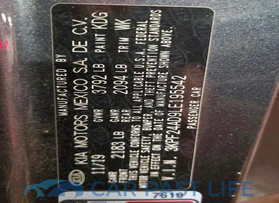 3KPF24AD9LE195542# 12