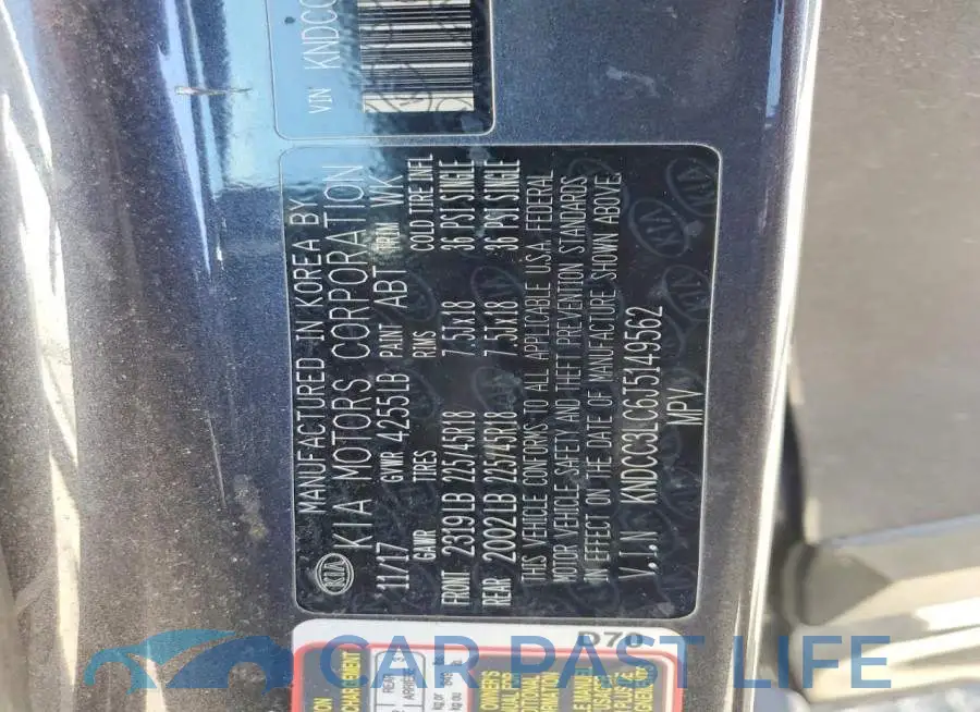 KNDCC3LC6J5149562# 12