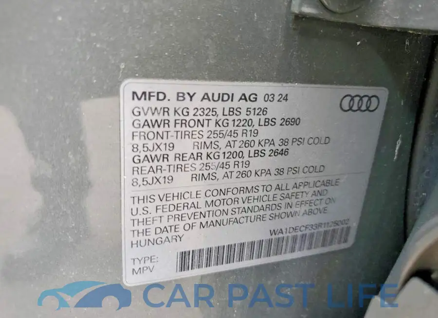WA1DECF33R1125002# 13
