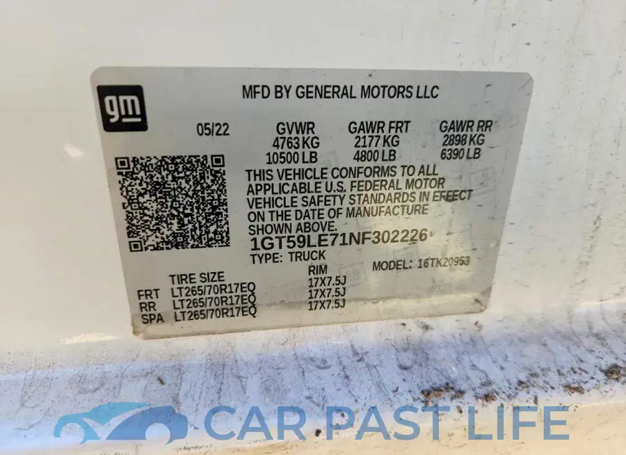 1GT59LE71NF302226# 13