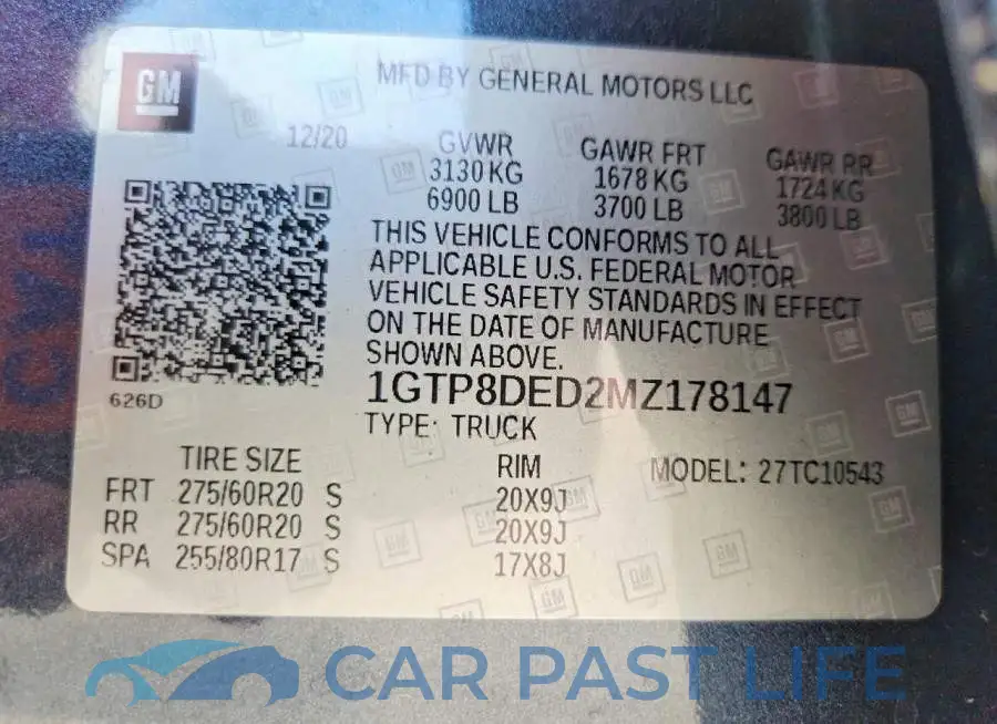 1GTP8DED2MZ178147# 12