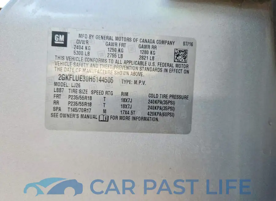 2GKFLUE30H6144506# 14
