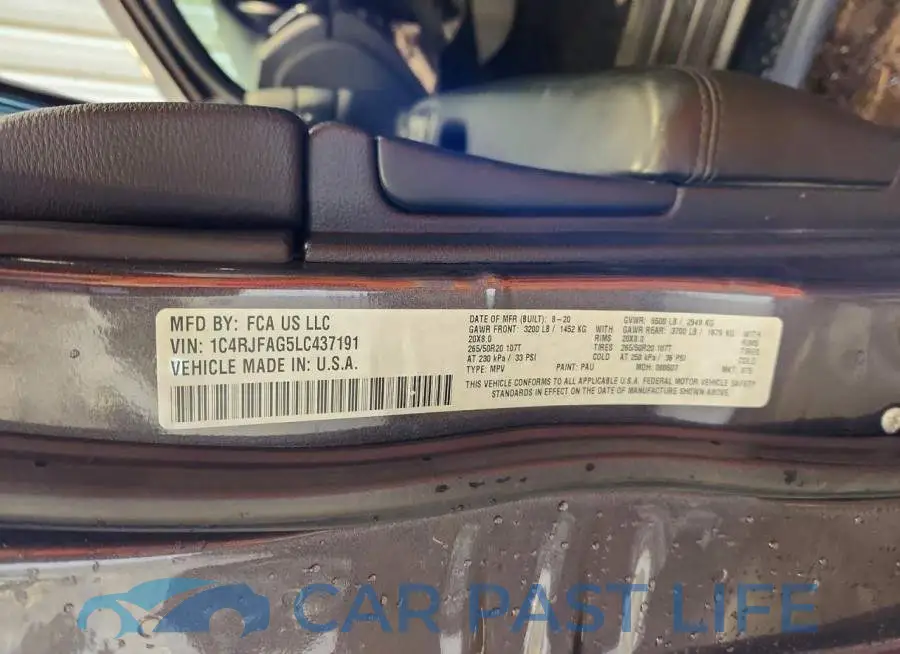 1C4RJFAG5LC437191# 13