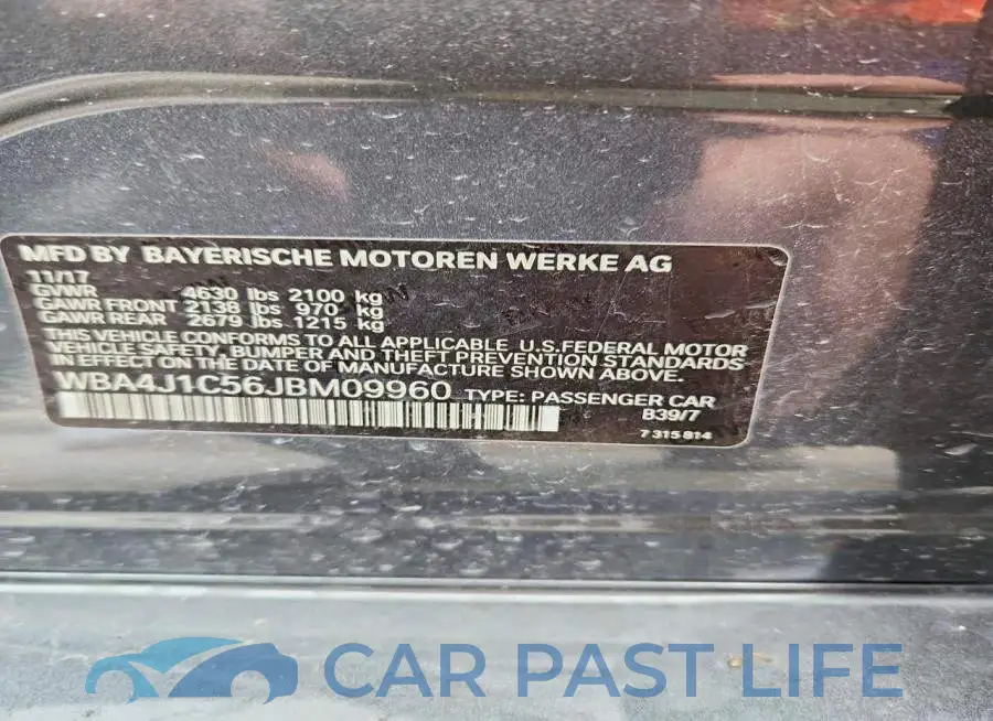 WBA4J1C56JBM09960# 12