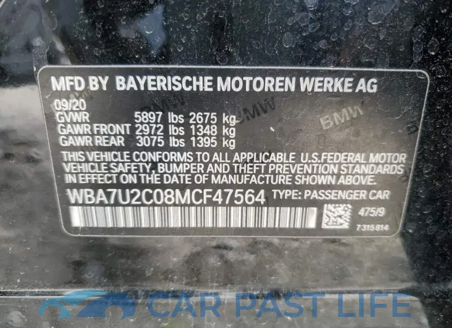 WBA7U2C08MCF47564# 13