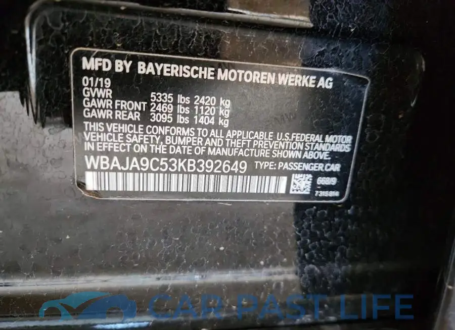 WBAJA9C53KB392649# 12