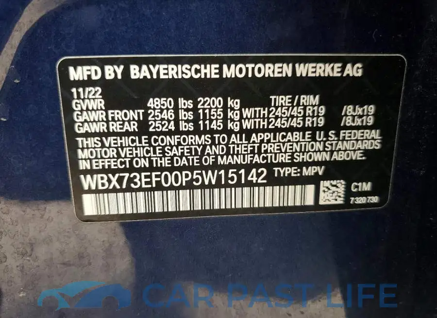 WBX73EF00P5W15142# 13
