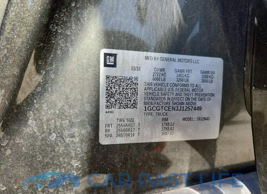1GCGTCEN3J1257449# 13