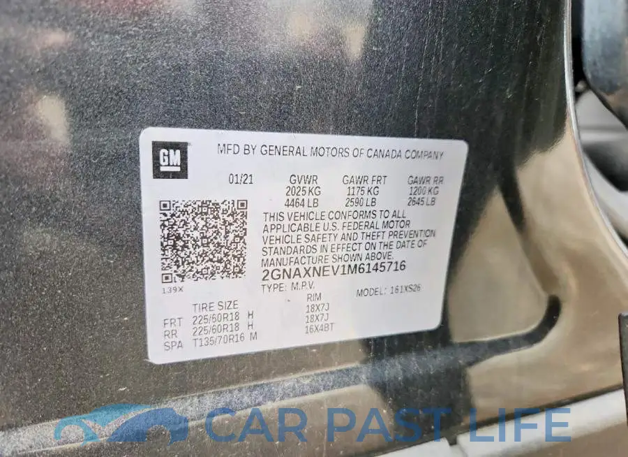 2GNAXNEV1M6145716# 13