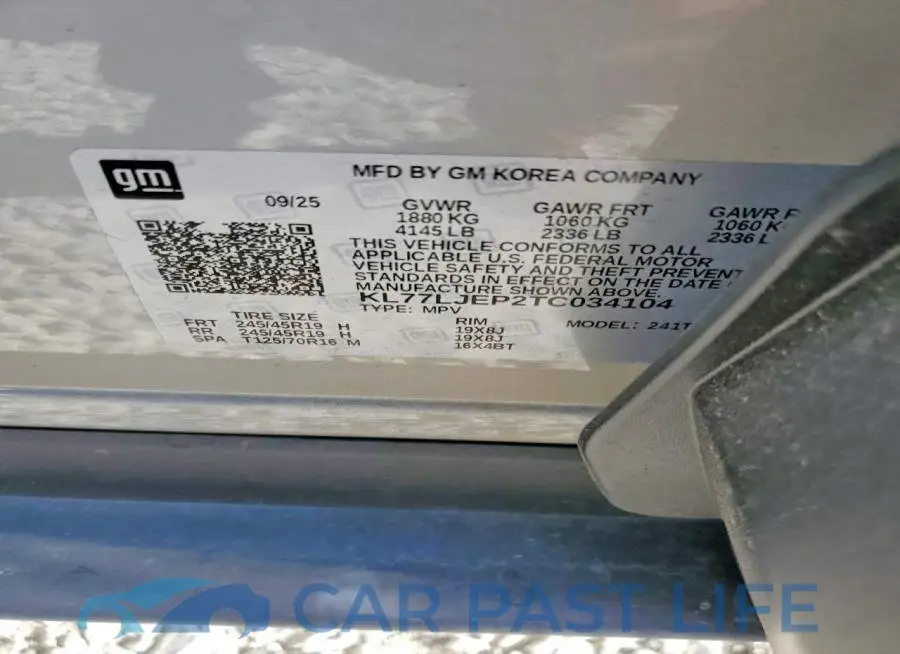 KL77LJEP2TC034104# 12