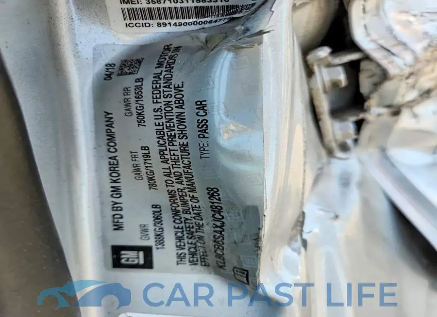 KL8CB6SAXJC481268# 13