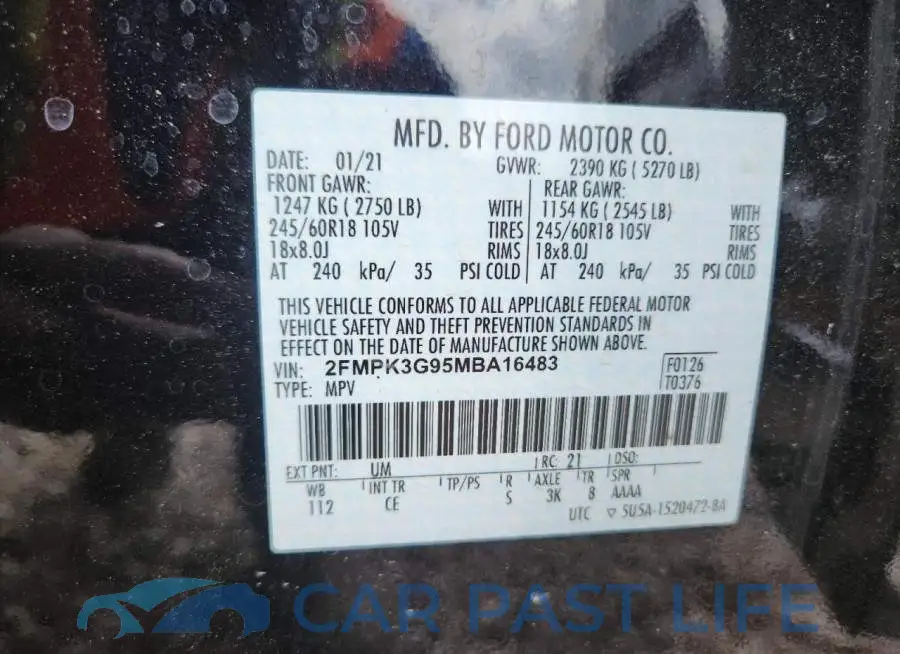 2FMPK3G95MBA16483# 13