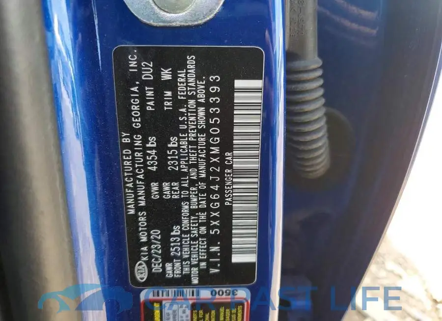 5XXG64J2XMG053393# 12