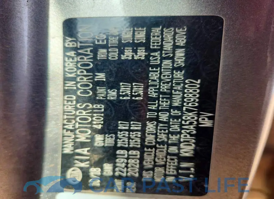 KNDJP3A58K7698802# 12
