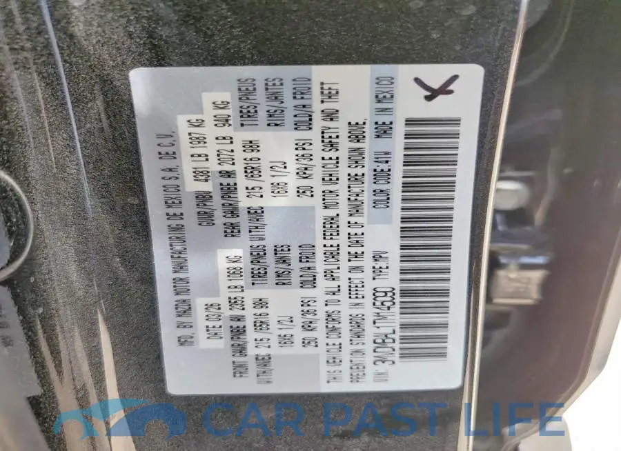 3MVDMBAL1TM145090# 13
