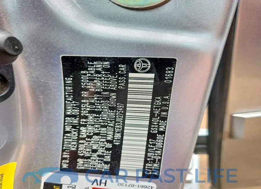 4T1BK1EB3JU275497# 12
