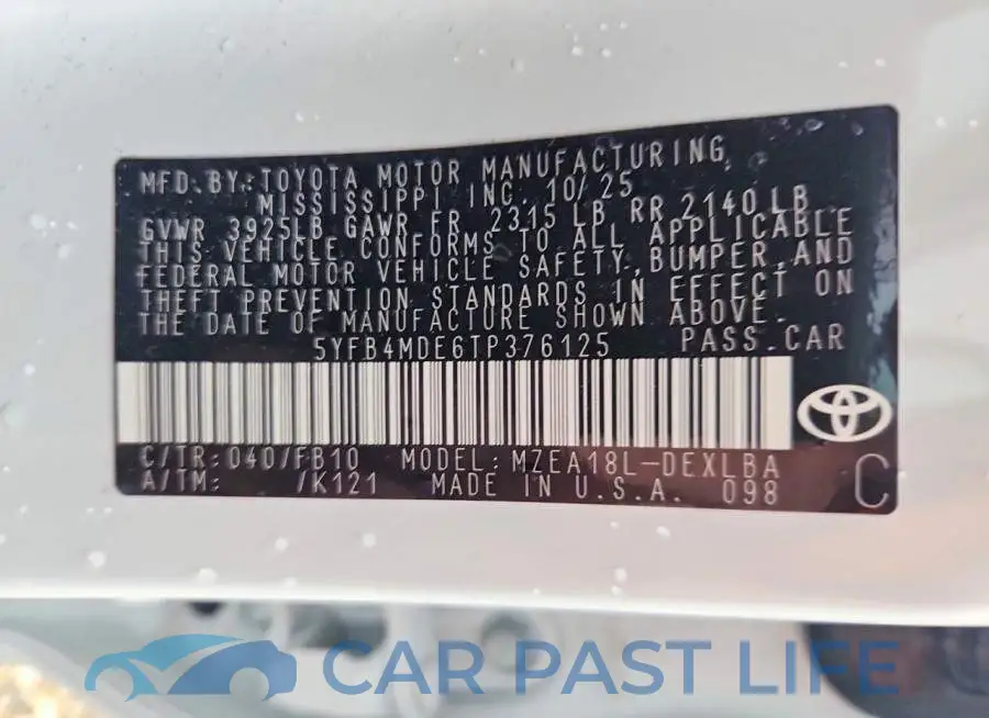 5YFB4MDE6TP376125# 12