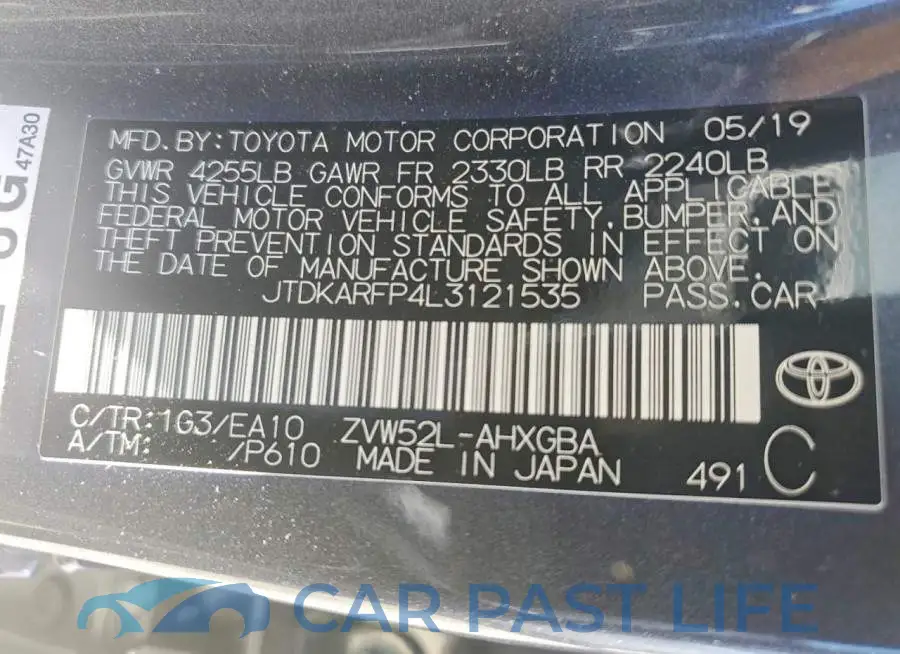 JTDKARFP4L3121535# 13
