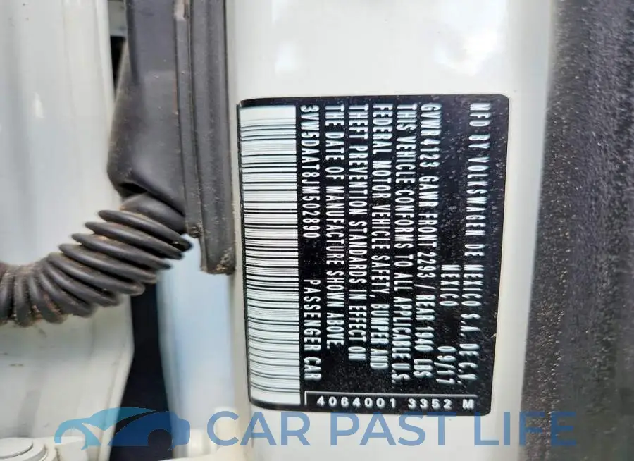 3VW5DAAT8JM502890# 12