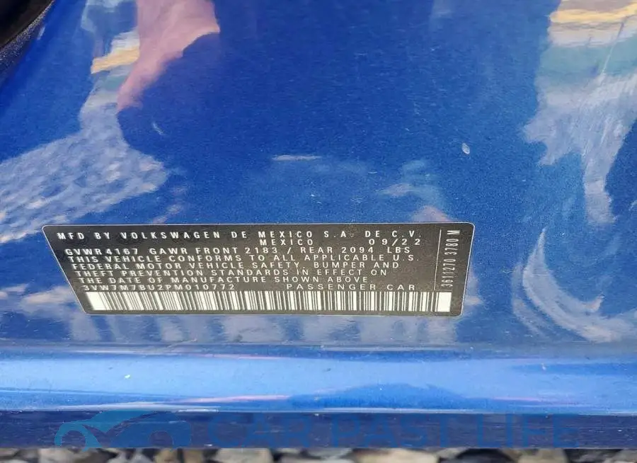 3VW7M7BU2PM010772# 13