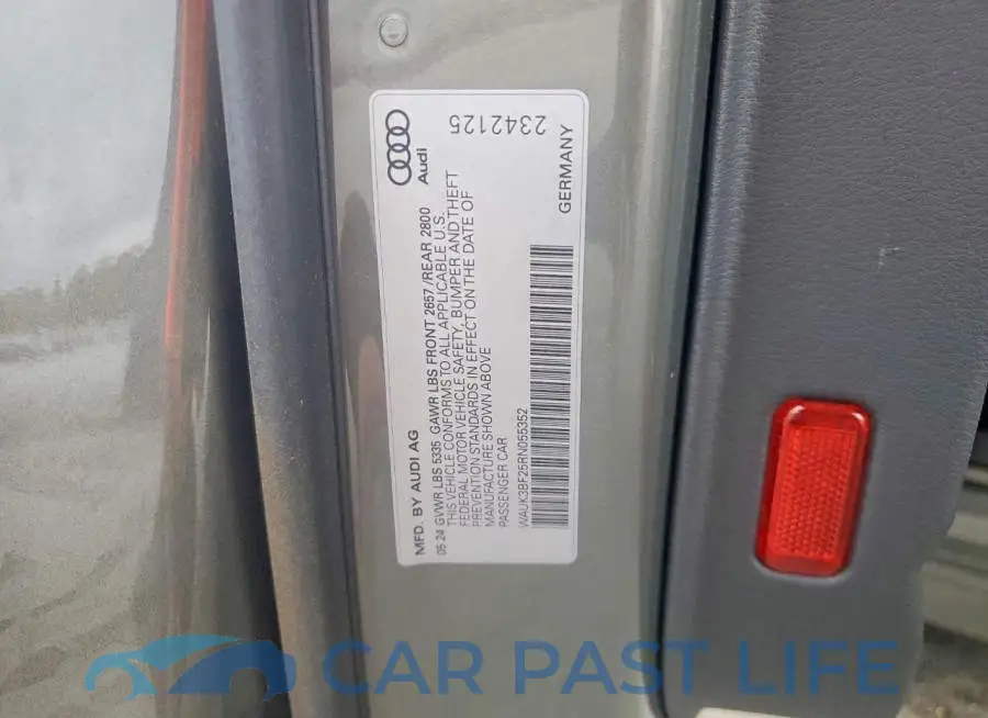 WAUK3BF25RN055352# 12