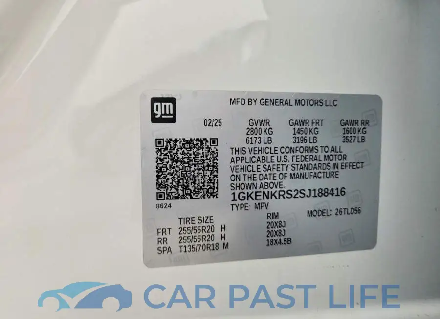 1GKENKRS2SJ188416# 14
