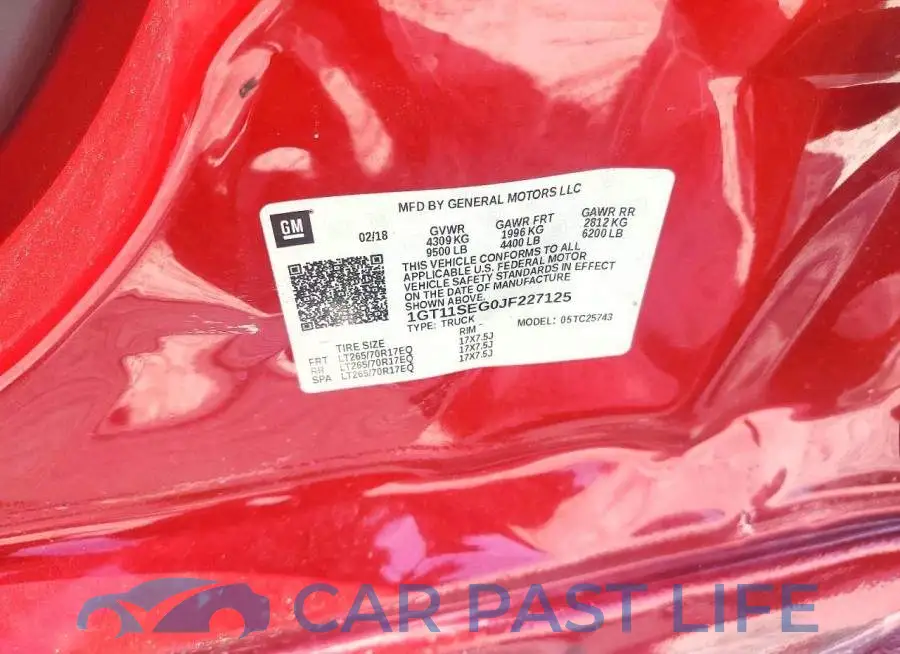 1GT11SEG0JF227125# 12
