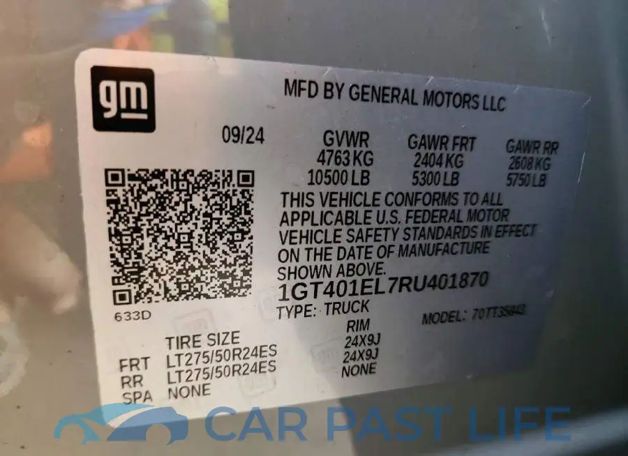 1GT401EL7RU401870# 13