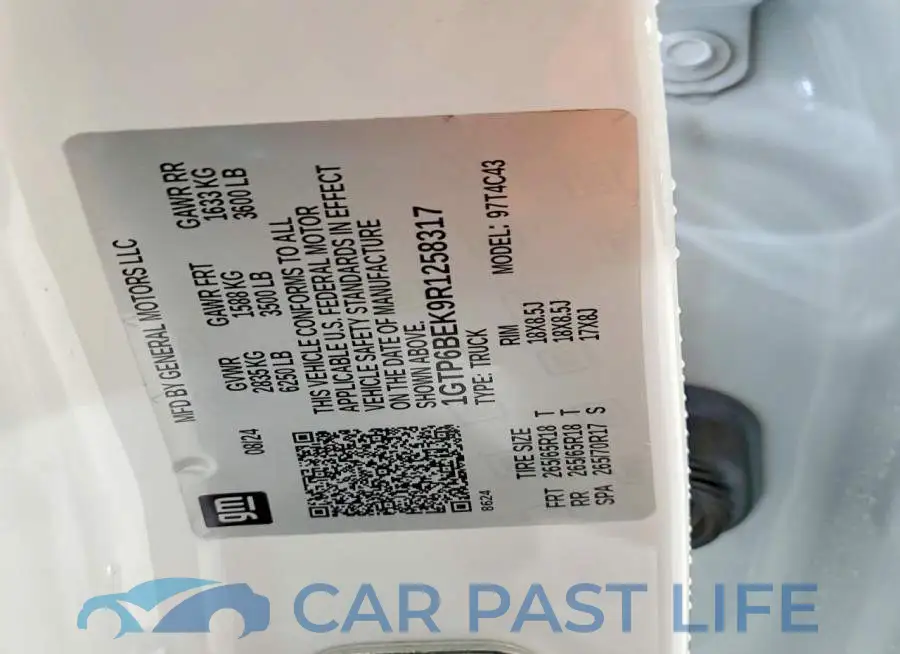 1GTP6BEK9R1258317# 12
