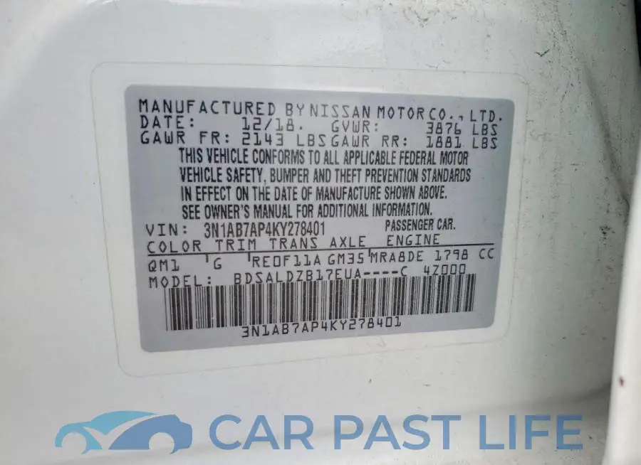 3N1AB7AP4KY278401# 12
