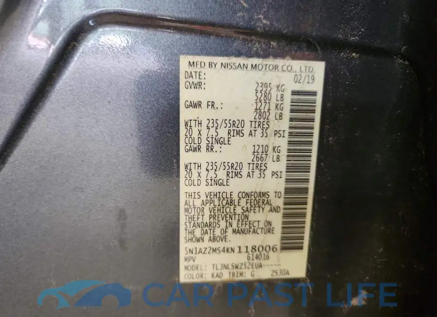 5N1AZ2MS4KN118006# 13