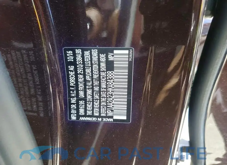WP1AA2A23HKA84388# 13
