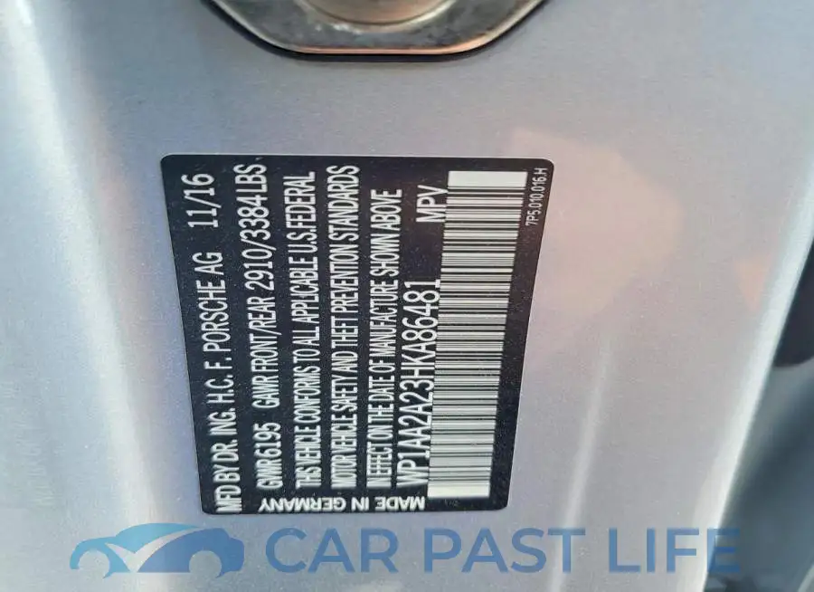 WP1AA2A23HKA86481# 13