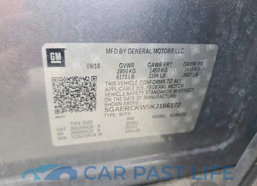 5GAERCKW5KJ166172# 13