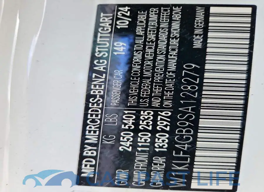 W1KLF4GB9SA128279# 12