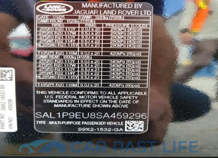 SAL1P9EU8SA459296# 13