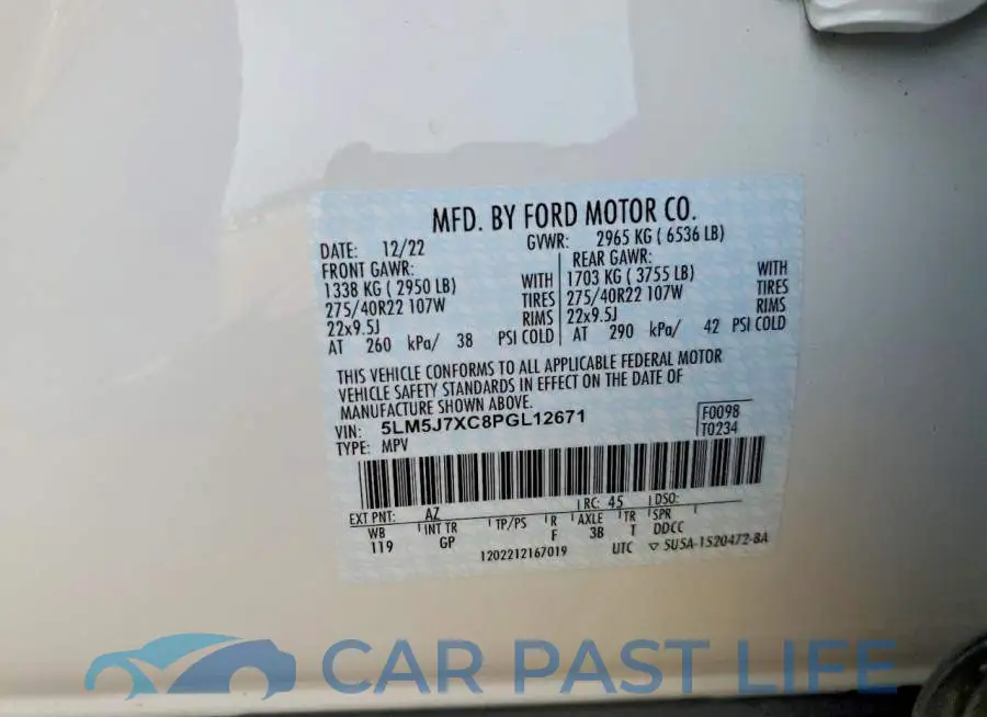 5LM5J7XC8PGL12671# 13