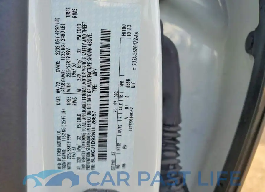 5LMCJ1D92NUL26657# 13