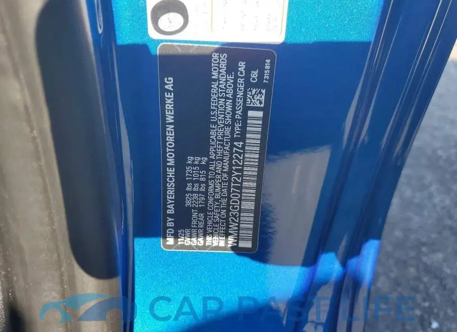 WMW23GD07T2Y12274# 12