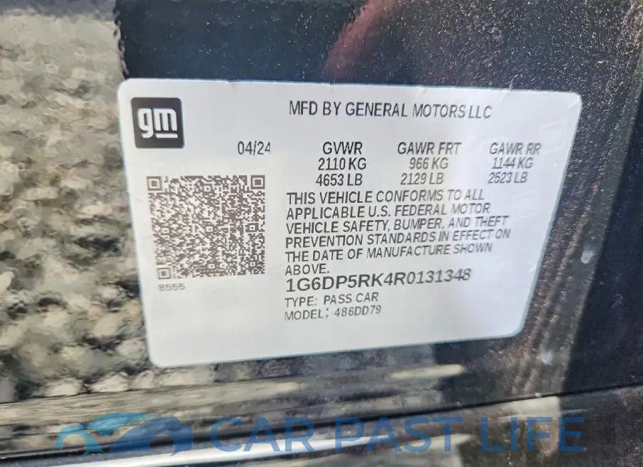 1G6DP5RK4R0131348# 12