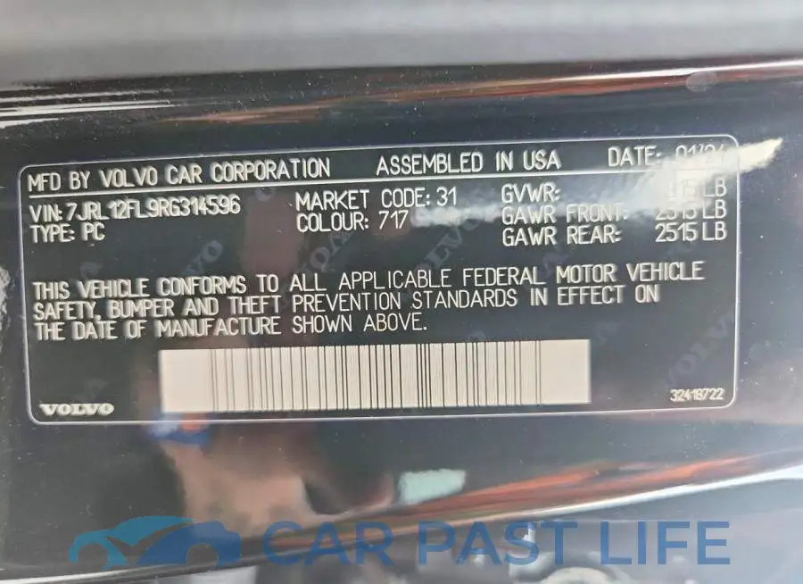 7JRL12FL9RG314596# 12