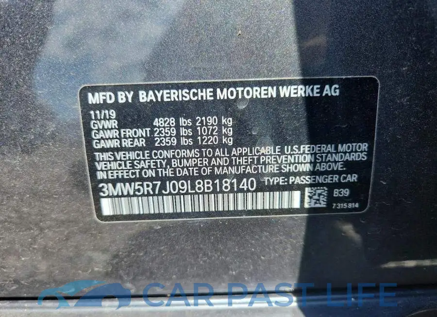 3MW5R7J09L8B18140# 12