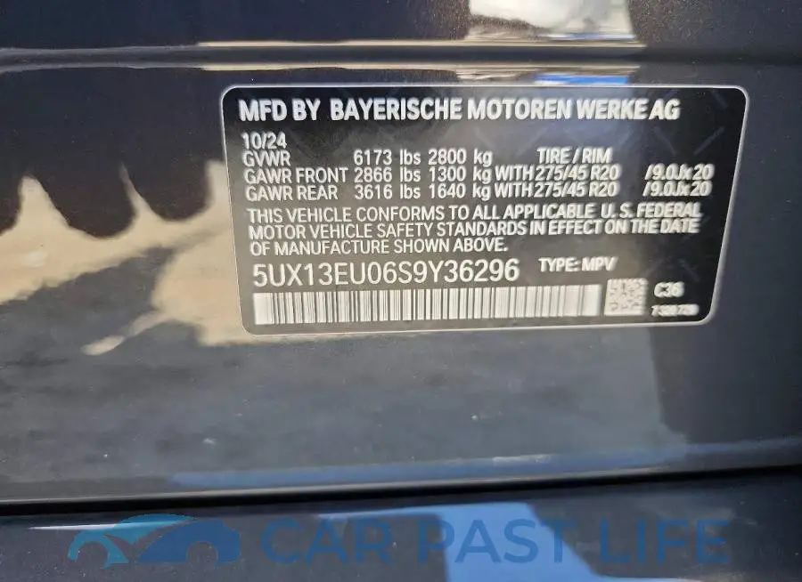 5UX13EU06S9Y36296# 13