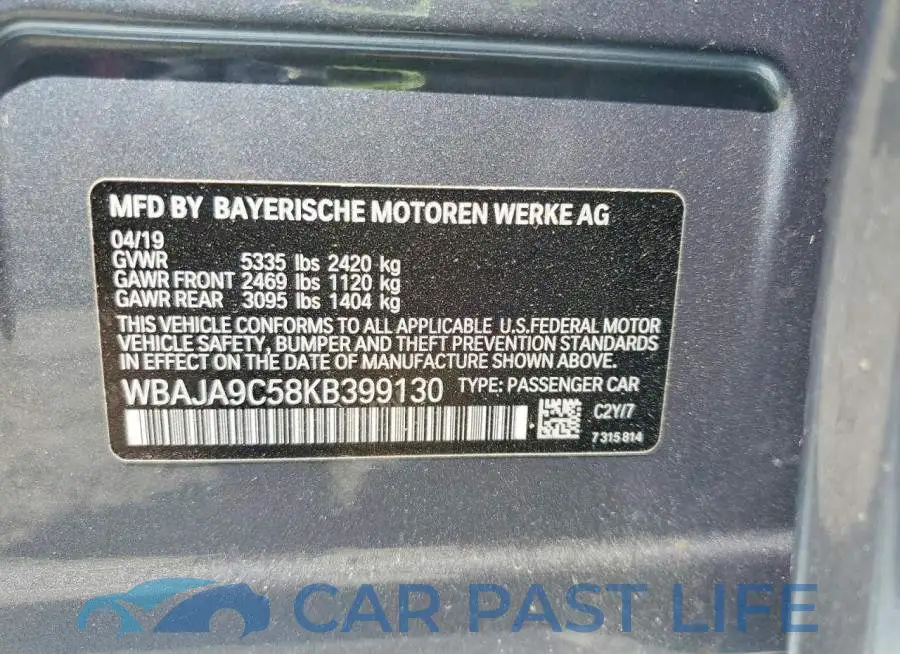 WBAJA9C58KB399130# 13