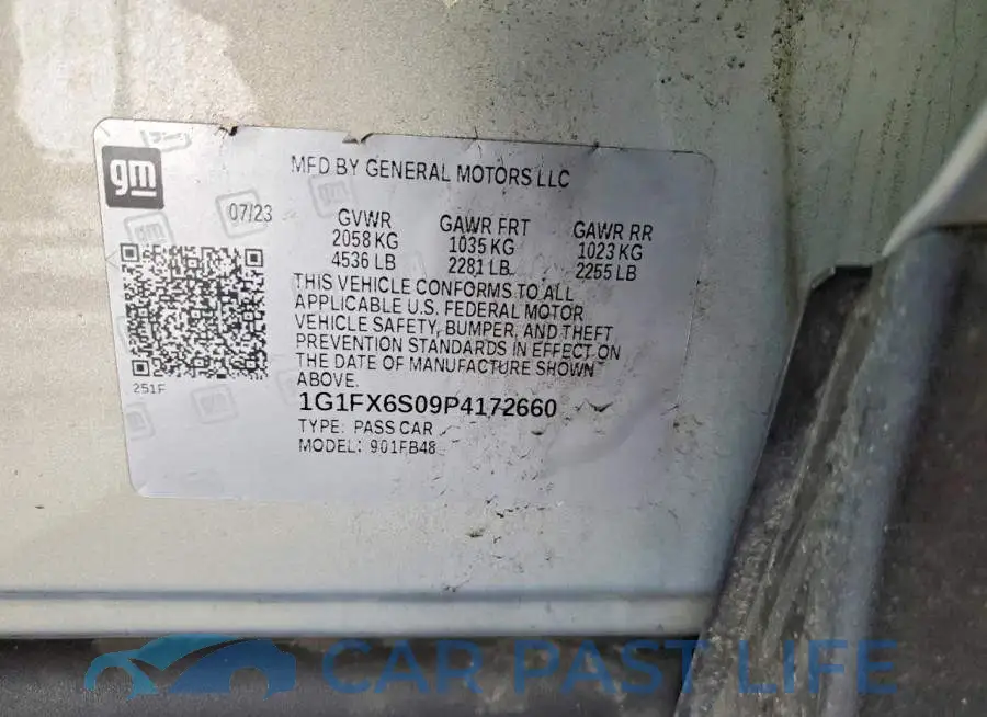 1G1FX6S09P4172660# 12